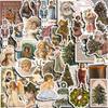 Romantic Christmas 50 Large Waterproof Stickers for Journals, Suitcases, Phones, and Tablets