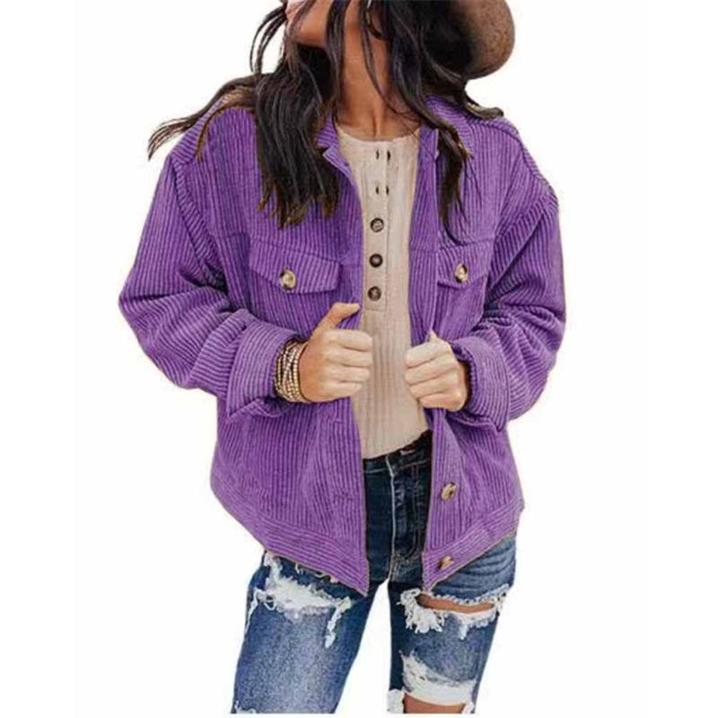 Giacca da Donna a Colore Unito, Top Cardigan, Giacca in Pile di Poliestere Larga, Nuova Collezione Autunno Inverno, Commercio Estero
