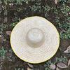 Straw Hat Breathable Big-brimmed Convenient Anti-UV Sunproof Sunshade Hat for Fishing