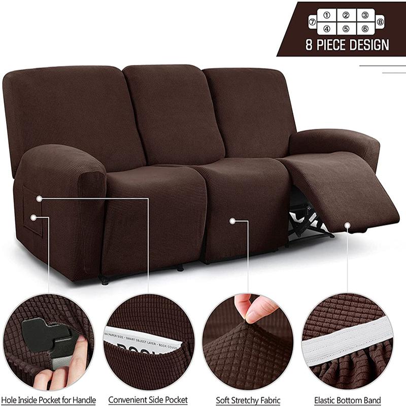 Polar Fleece Recliner Chair Covers Armchair Lazy Boy Recliner Sofa Covers Anti-Slip Home Decoration Recliner Chair Covers 3 Seat