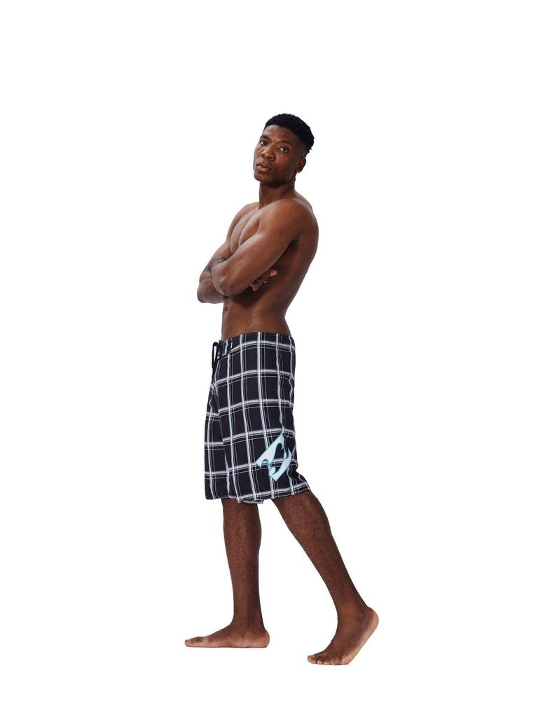 Billabong Men's Quick-Dry Plaid Black Surfing Shorts (2023)