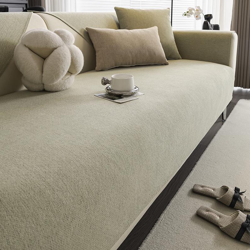 Chenier Sofa Seat Cushion Is Universal In All Seasons, Solid Color Sofa Cover Is Simple And Advanced, Cover Cloth Towel, Non-Slip Sofa Cushion