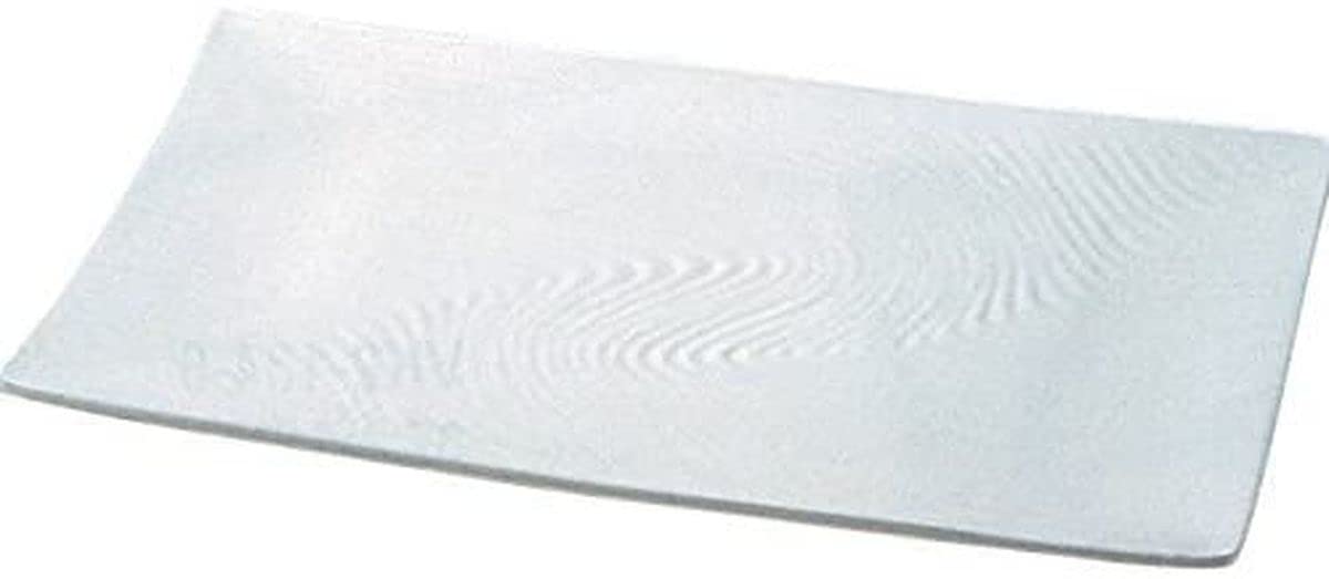 

Melamine Elegant Wave Pattern Rectangular White Gloss J-kitchens 35.0mm Plate,
