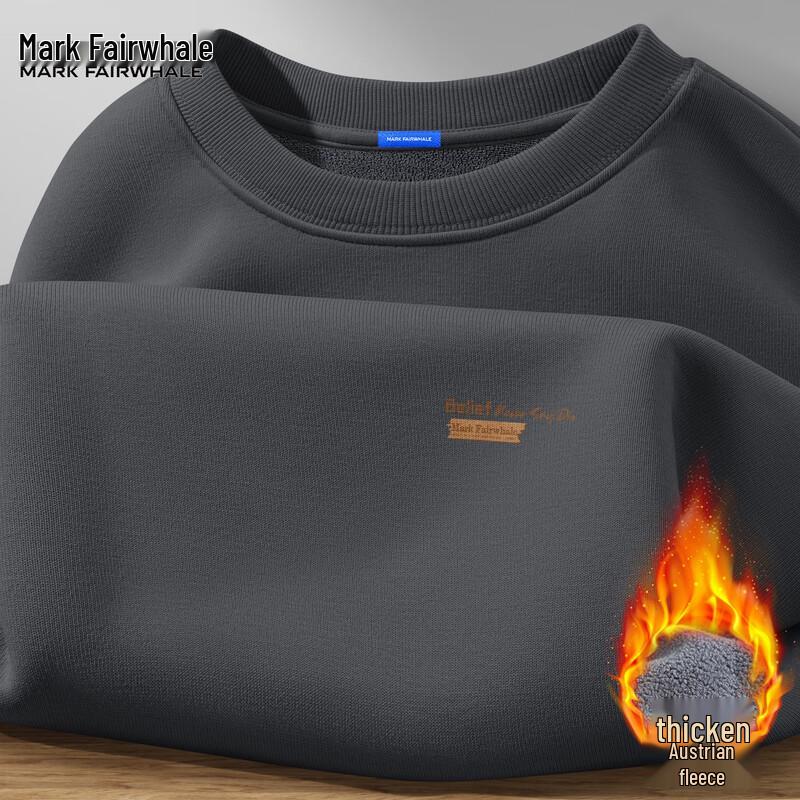 Mark Fairwhale Men's Crewneck Loose Fit Thickened Sweatshirt
