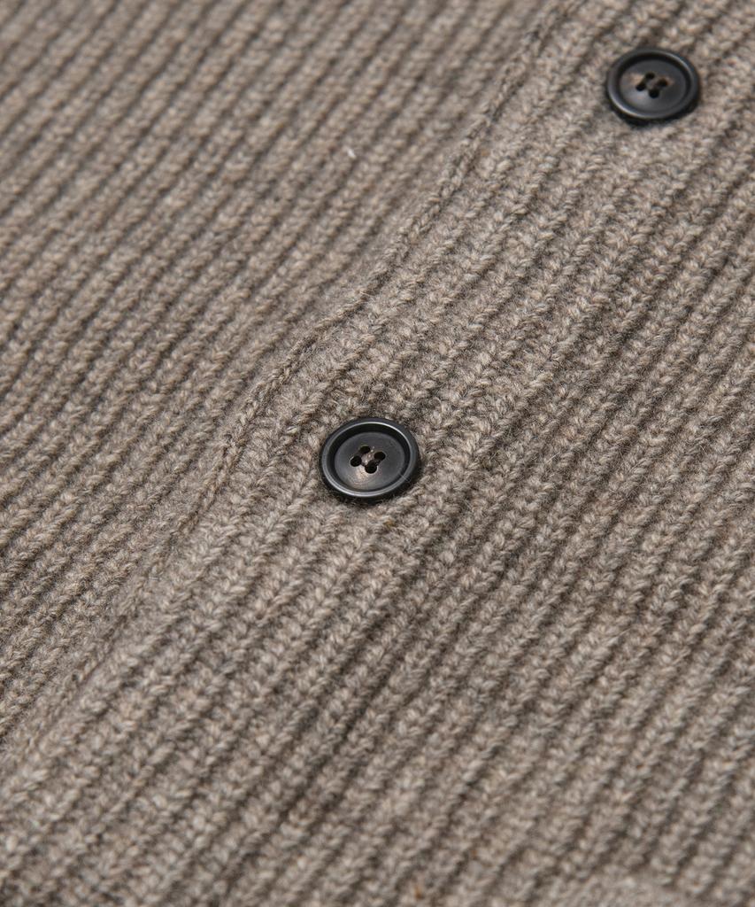BEAT&SLNC Morrow Crewneck Cardigan (Mocha)