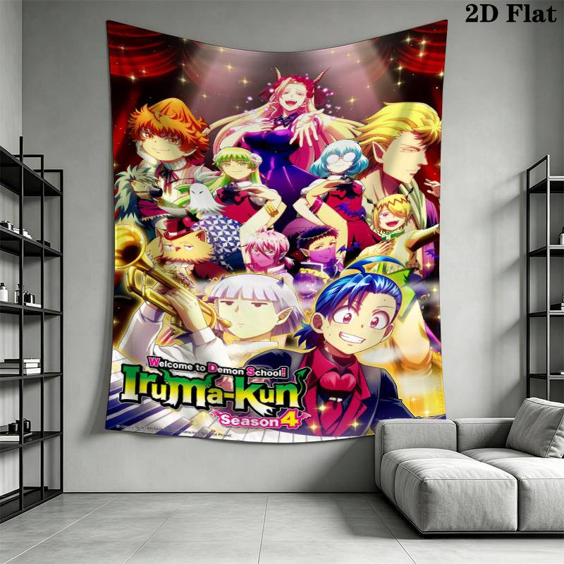 Iruma Kun Wall Tapestry Aesthetic Wall Hanging Printed Fabric Blanket Decorative Tapestries for Bedroom Living Room Home Decor