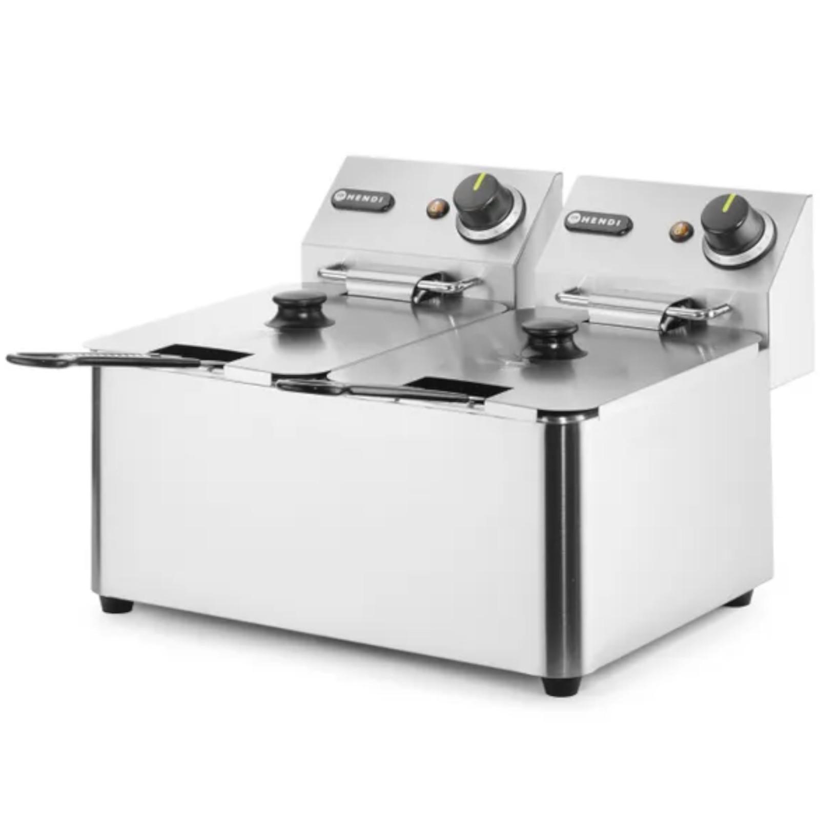 Kitchen Line Gewerbefritteuse 6kW 230V 2 x 4L - Hendi 205846