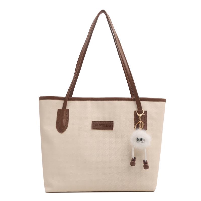 

Сумка-тоут на плечо в ретро-стиле с ромбовидным узором: Стильный, Повседневный и Универсальный для Женщин Bag Only коричневый