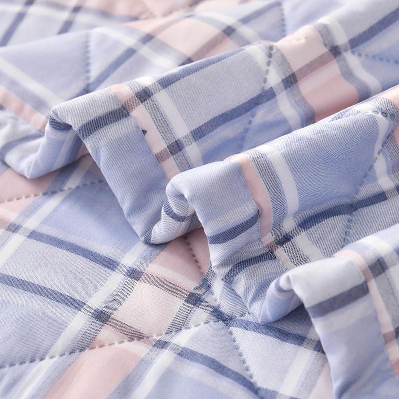 Bonenjoy Soft Quilt Plaid Style Duvet Quilted Summer Blanket Adults Kids Room Comforter edredones Home Bedspread (No Pillowcase)