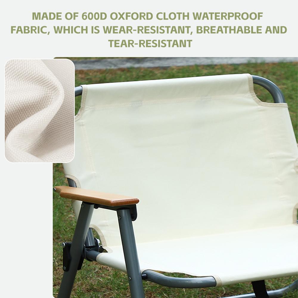 Outdoor Camping Folding Double Chair Portable Camping Beach Recliner Chair with Cushion