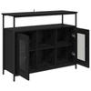 Sideboard in Black Oak Look 100 x 35 x 80 cm Engineered Wood