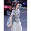 Xinfeiyu Women's Embroidered Summer T-shirt