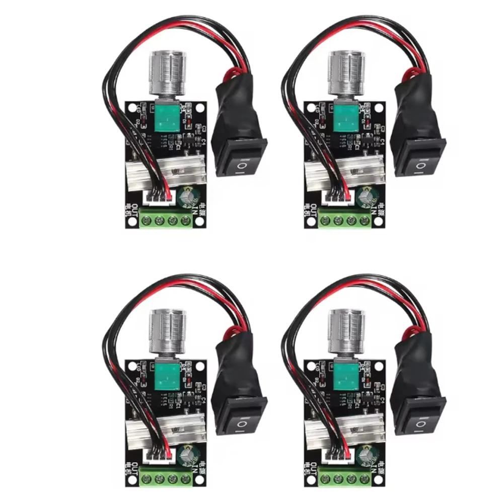2PCS ABS Motor Speed Controller PWM-DC Motor Speed Regulator 6V12V24V 3A Speed Control Switch With Forward And Reverse Rotation