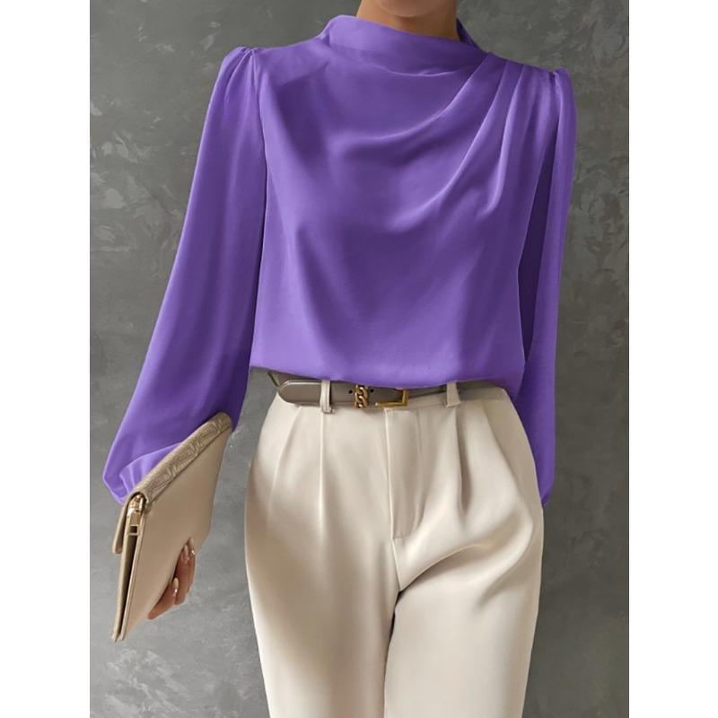 

Женский однотонный пуловер с длинными рукавами New Commuter Wind XL лавандовый