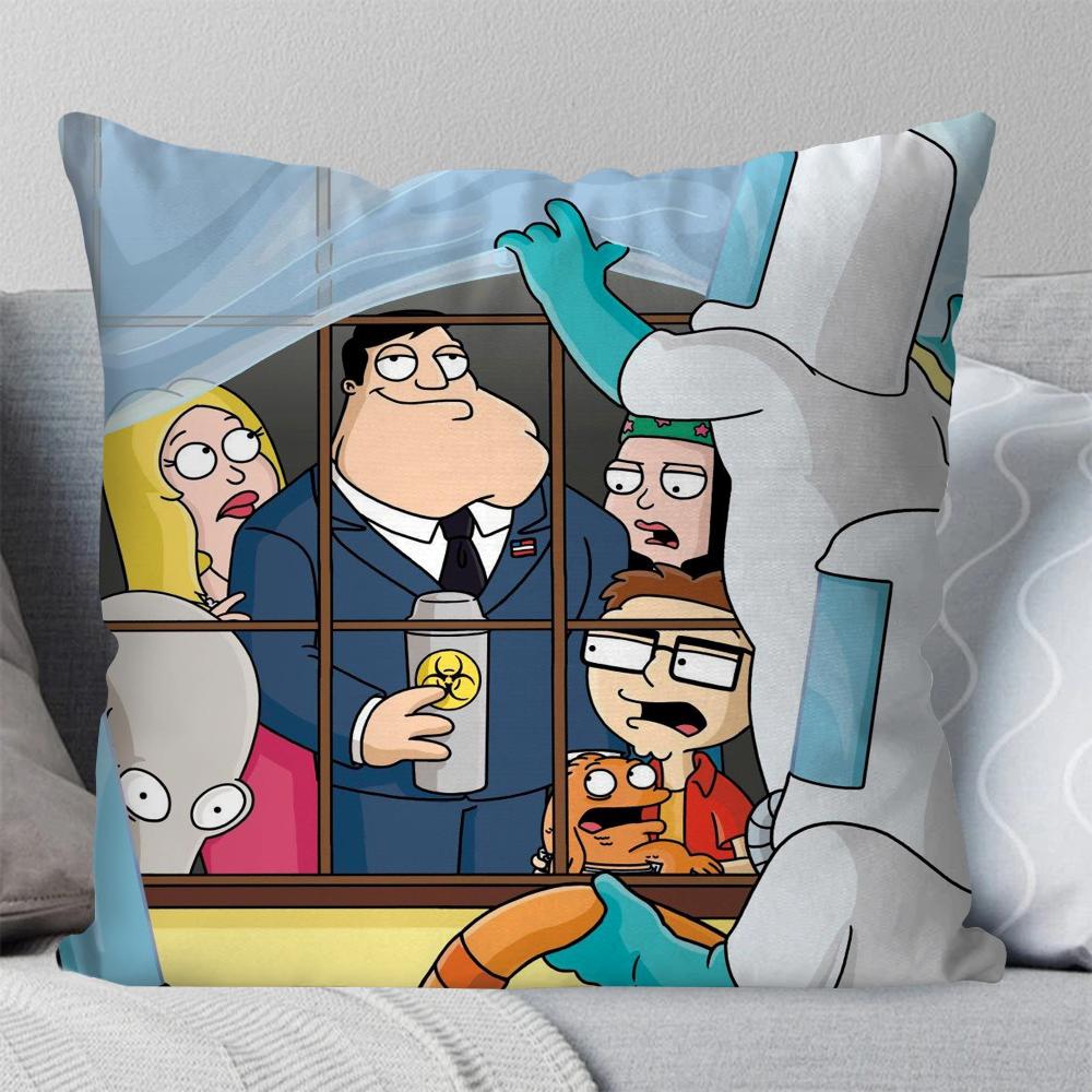 Animated F-family G-guy Drama Cartoon Pillow Case Square Pillow Bedroom Sofa Leisure ComfortCarLiving Room Home Decoration 40X40