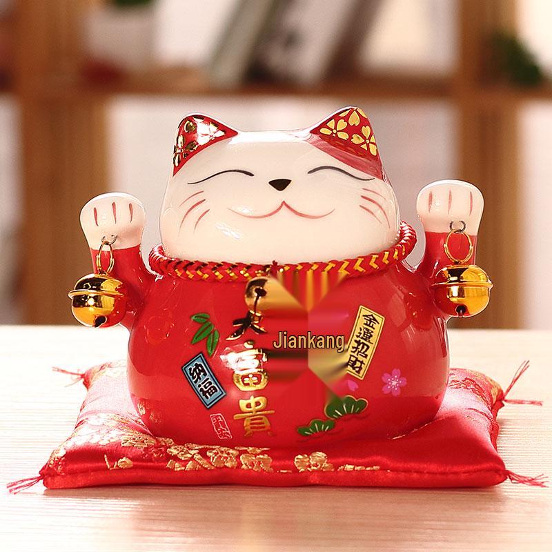 

Large Ceramic Lucky Cat Ornament: Creative Piggy Bank & Home Decoration Gift