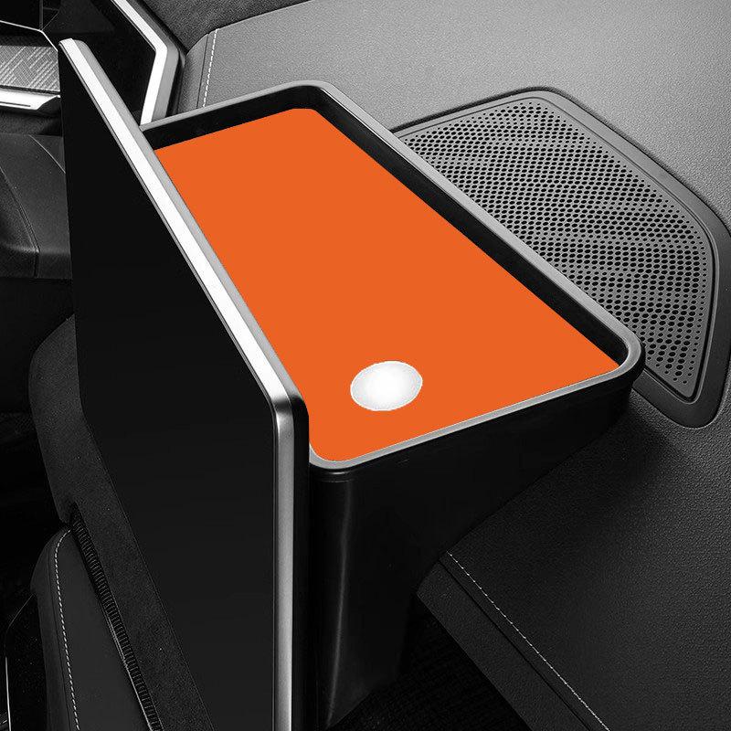 

Автомобильный центральный консольный экран задний замшевый ящик для хранения для ZEEKR 001 2024 2024 2024 2024 Аксессуары для модификации интерьера оранжевый