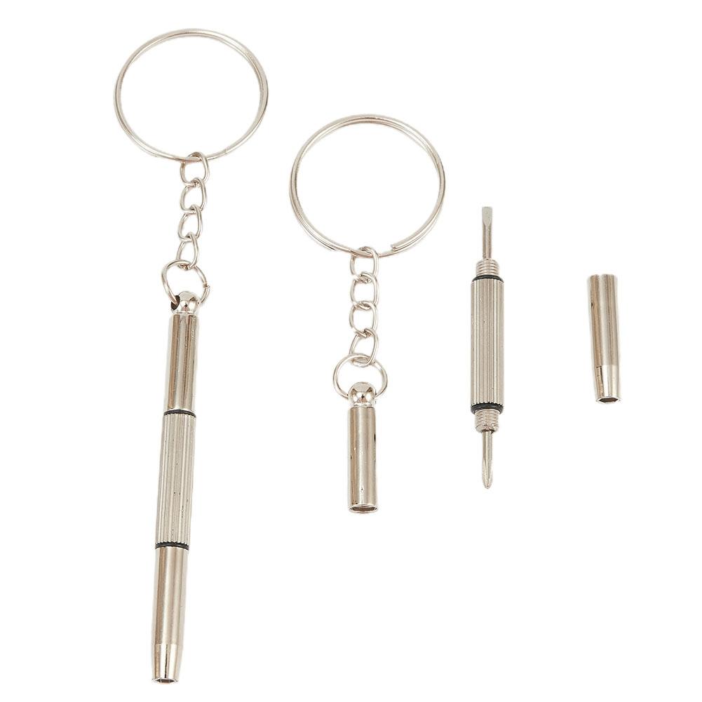 2PC Mini 3in1 Screwdriver Glasses Phone Watch Screw Repair Tool Keyring Keychain