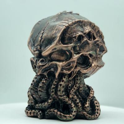 Resin Cthulhu Mythical Statue Octopus Craft Figurine Home Decor Skull Ornament - Unique Home Decoration Accessory