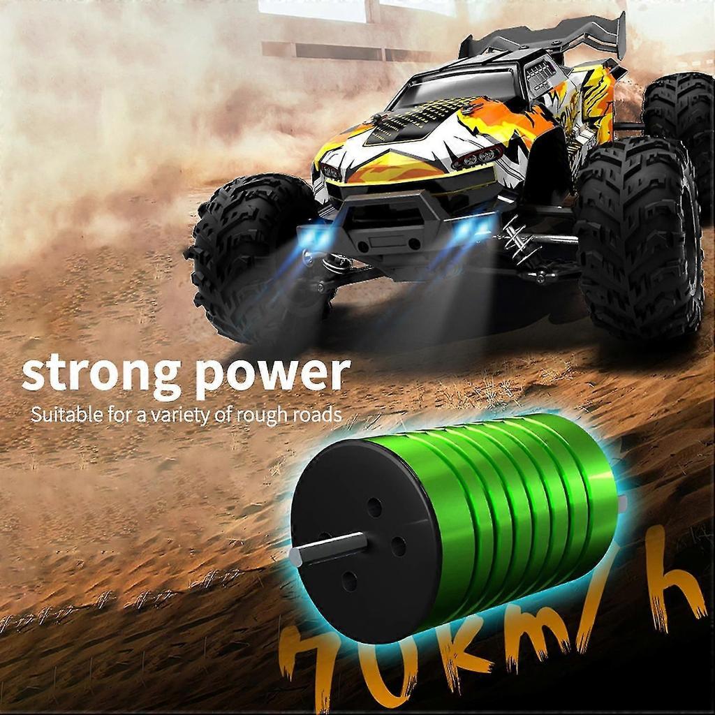 Mașină RC 2.4Ghz 70KM/H Viteză Mare 1/16 Off Road Camioane RC Motor Fără Perii Lumină LED 4WD Vehicul Racing