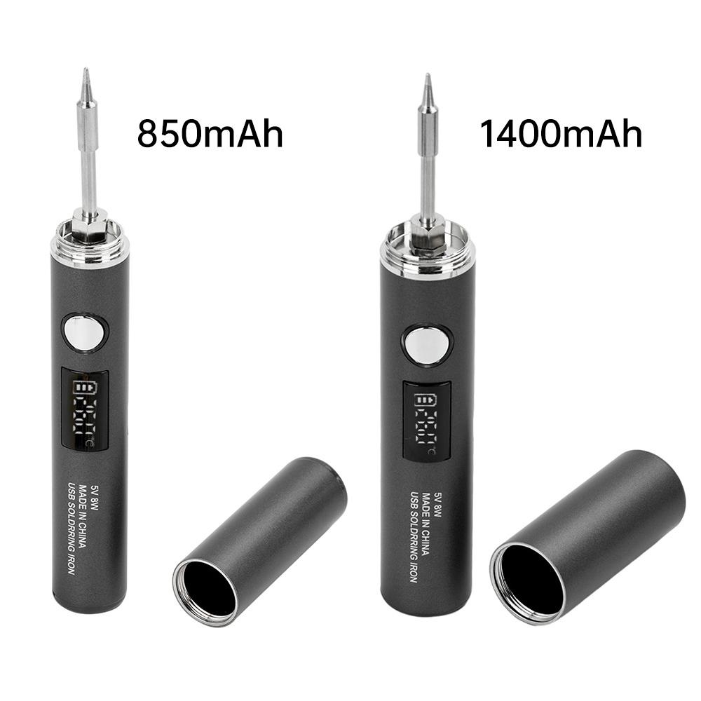 Najnowsza lutownica USB 5-stopniowa regulacja temperatury mini lutownica Typ C interfejs modele wtykowe 850/1400 MAH