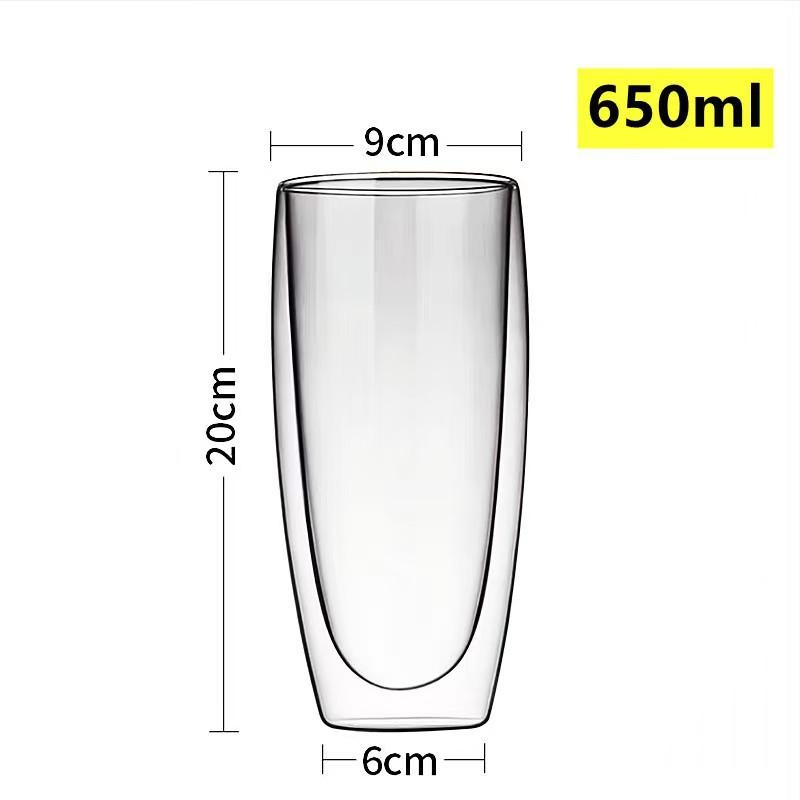 Creative 80~650ml Tumbler Double Wall Heat Resistant Drinkware Espresso Coffee Cup Glass Cup Beer Mug Glass Mug