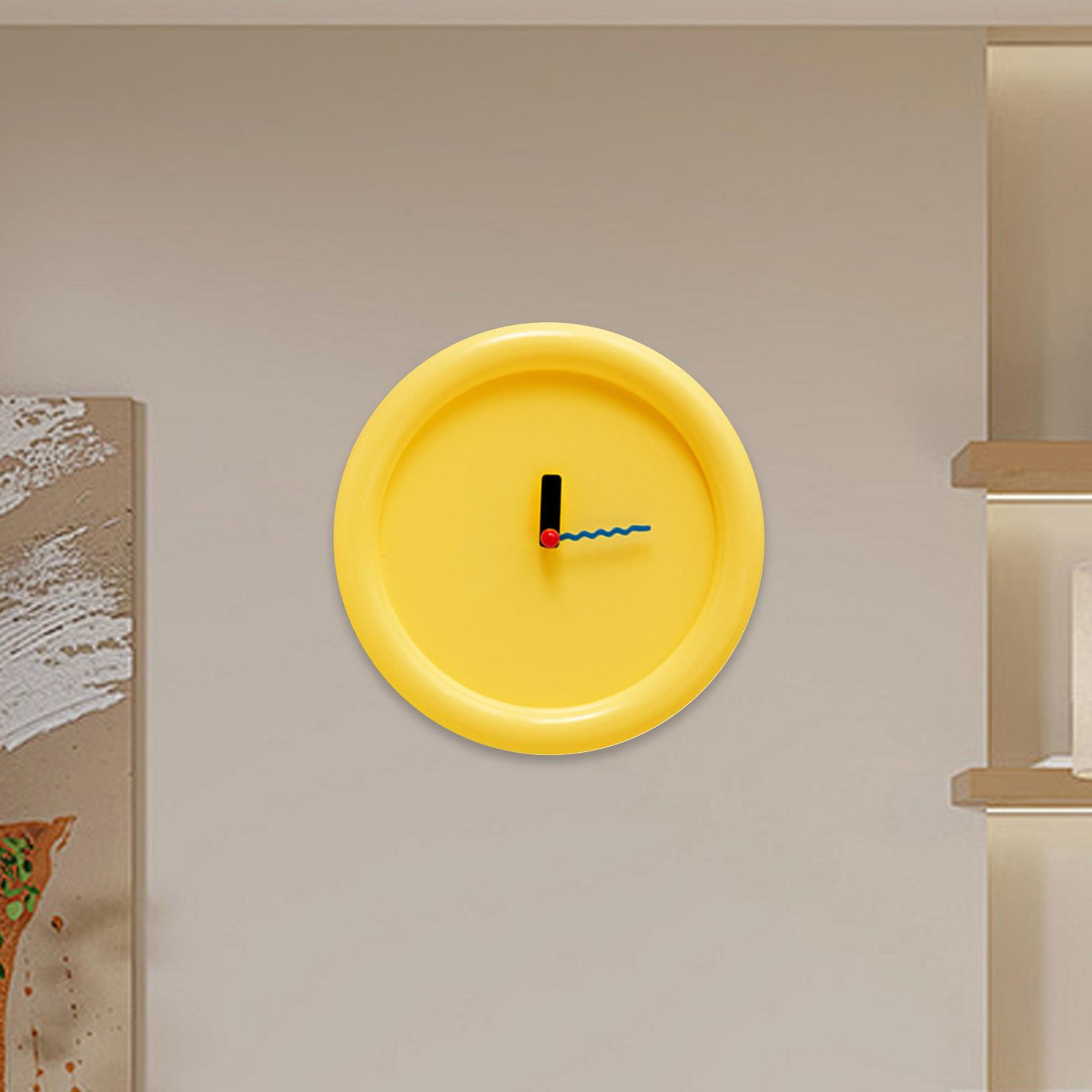 

12inch Wall Clock Non ing Battery Powered for Classroom Decor Versatile жёлтый