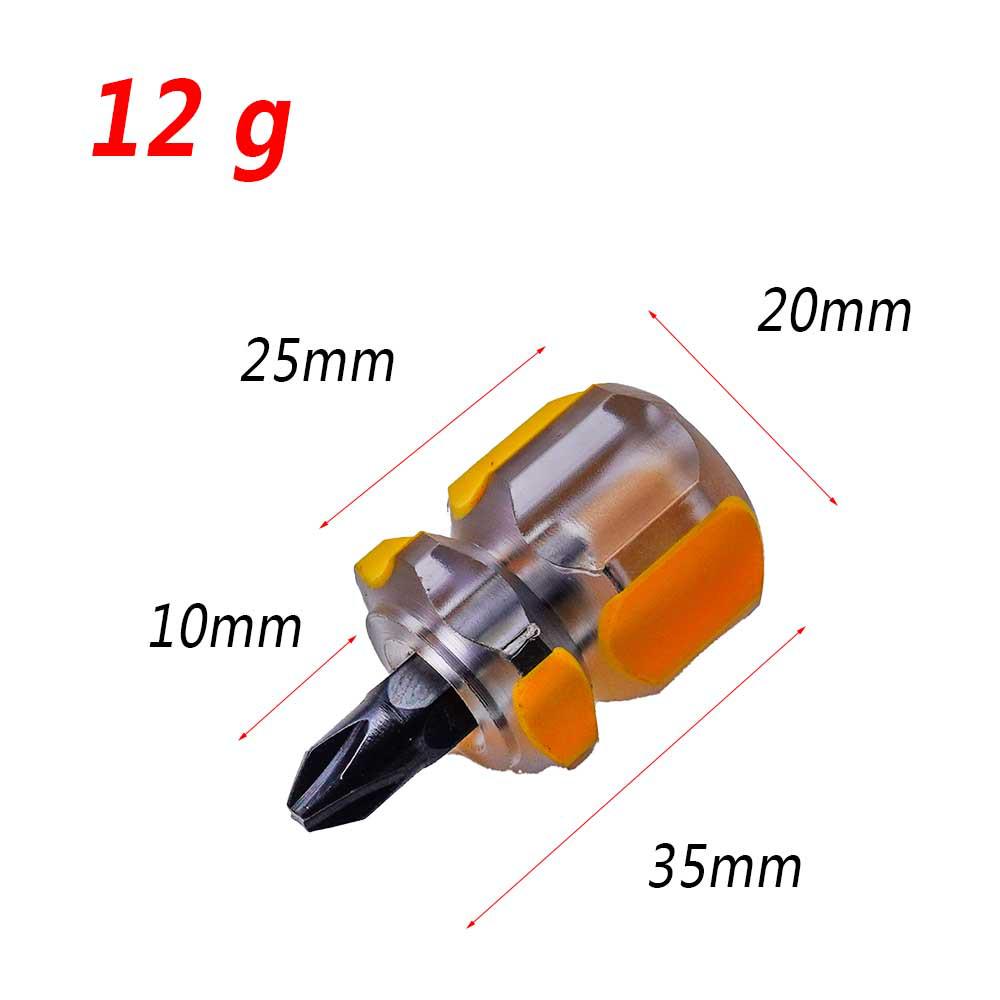 Mini Transparent Handle Screwdriver with Turnip Head - Phillips, Slotted, Torx