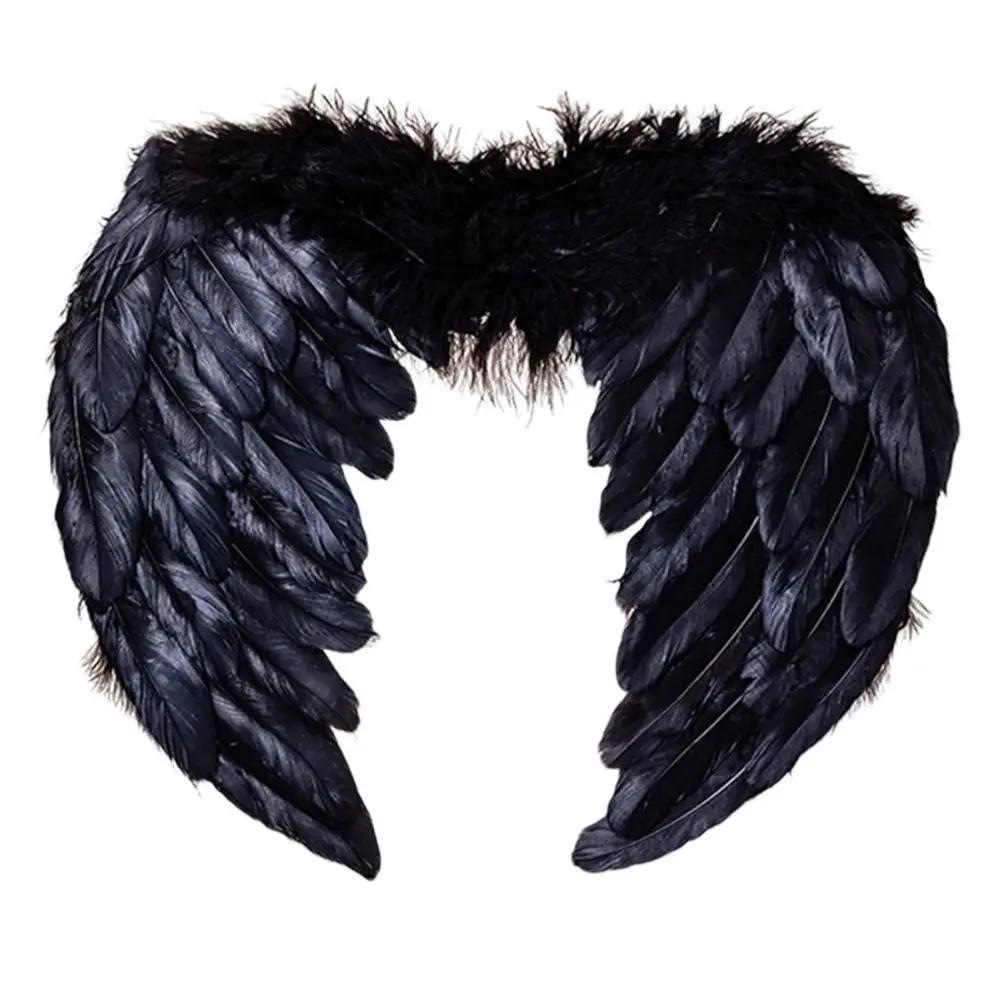 New White Feather Wings Handmade Black Cosplay Little Wings Party Props Angel Wings Party