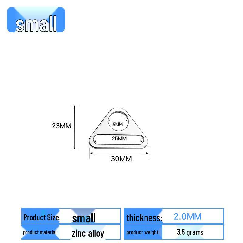 

Треугольная пряжка из цинкового сплава: Металлический аксессуар для одежды, сумок и сумочек
