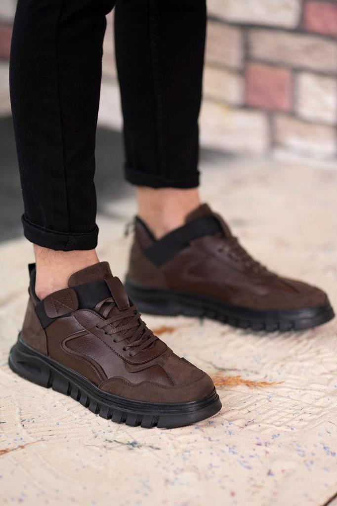 Pánské módní boty z umělé kůže na plochém podpatku černé lodičky