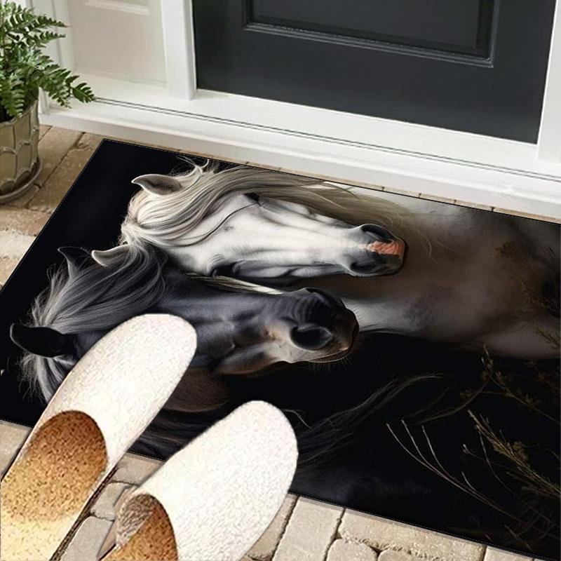 Blue Horse Dreams Office Rug Chair Mat, Entryway Carpet, Suitable for Front Door, Bedroom, Living Room, Desk, Holiday Gift