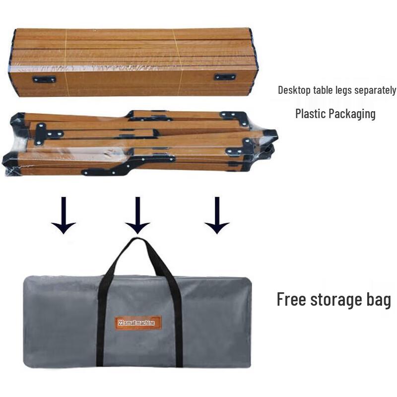 Portable Double-Layer Aluminum Outdoor Folding Camping Table