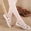 Genuine Leather Women Flat Hollow Summer Shoes Female Breathable Beach Sandals