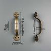 2pcs Bronze-Coloured Handles with 8 Screws Antique-Style Zinc Alloy Drawer Handles For Kitchen Wardrobe Doors Furniture Handles