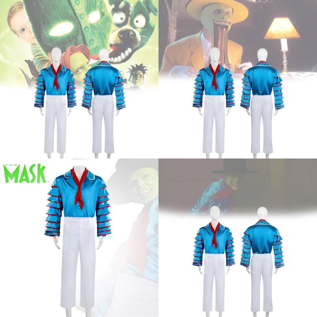 Disfraz Cosplay de La Máscara con Poliéster Spandex para Halloween y Actuaciones en Escenario