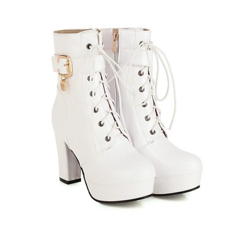 Hot Fashion Sexy Knight Female 10CM High Heel Platform Ankle Boots for Women Autumn Winter Shoes Black Pole Dancing Boots