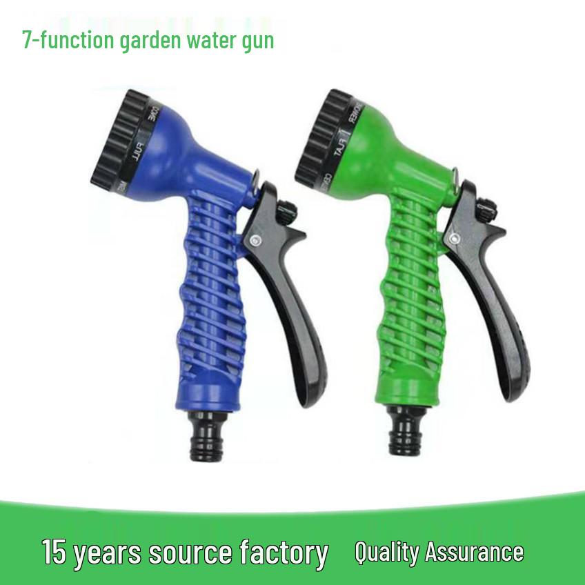 

High-Pressure Telescopic Car Wash Water Gun with 7 Functions Blue - 7 functions