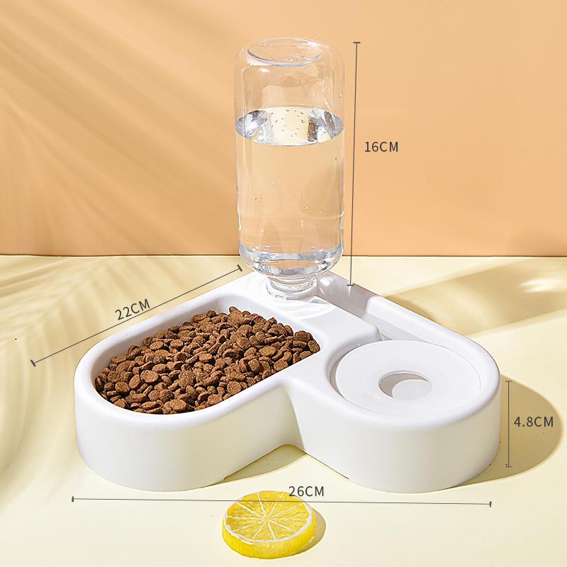 

Heart-Shaped Dual Pet Bowl with Automatic Water Dispenser for Cats and Dogs