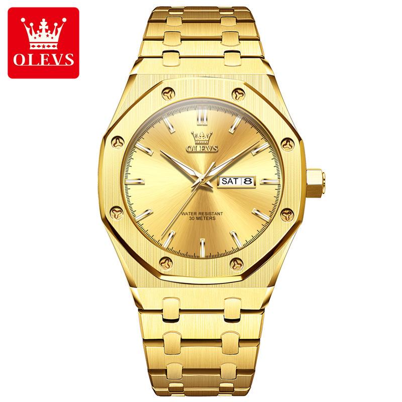 Мужские ультратонкие автоматические квадратные часы Oulishi со светящимся стальным ремешком и календарем