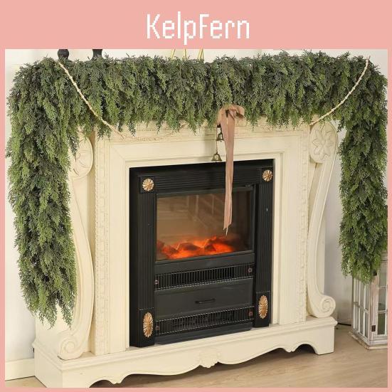 Artificial Christmas 12pcs Cedar 150180270cm Garland Simulation Norfolk Pine Needle Rattan Fake Greenery Mantle Fireplace Porch Indoor Outdoor
