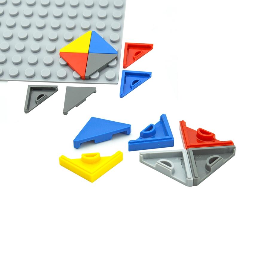 MOC DIY Building Blocks Special Tile 45° Cut 2x2 Triangular Tile Bricks Parts 35787 Assembles Particles creative Toys for Kids