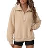 Damen Leopard Print Sweatshirt - Lässiger Lockerer Pullover mit Langen Ärmeln