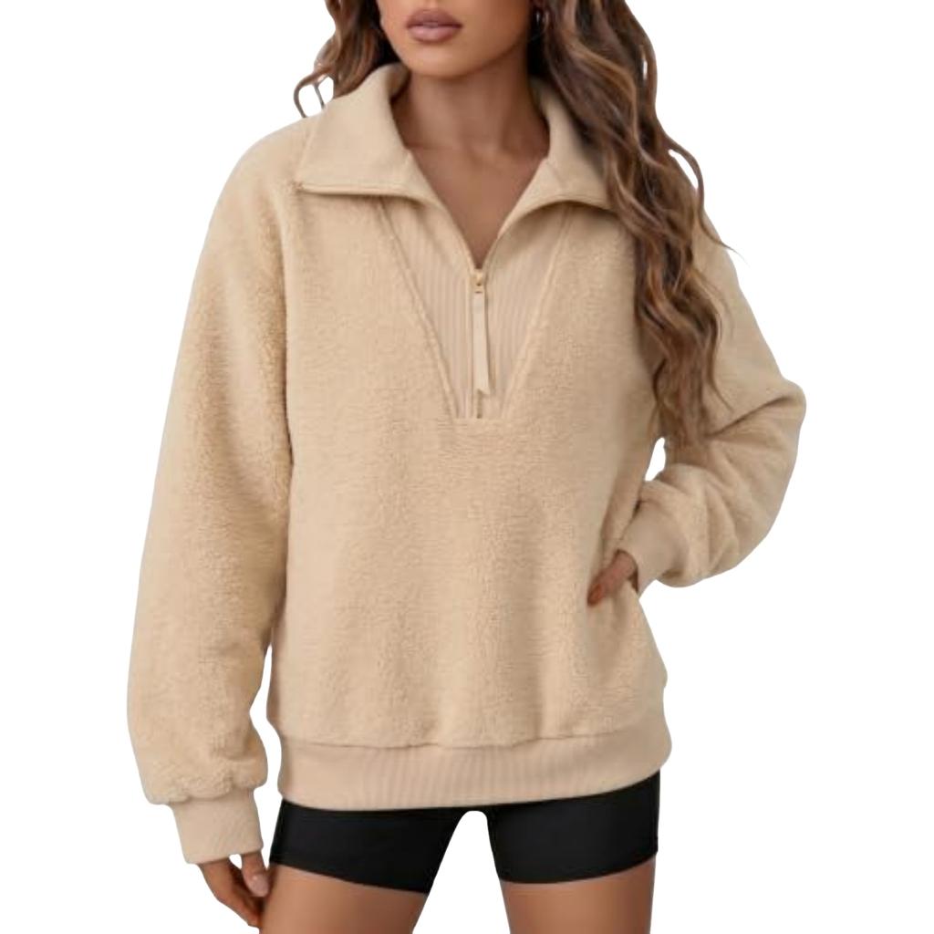 Damen Leopard Print Sweatshirt - Lässiger Lockerer Pullover mit Langen Ärmeln