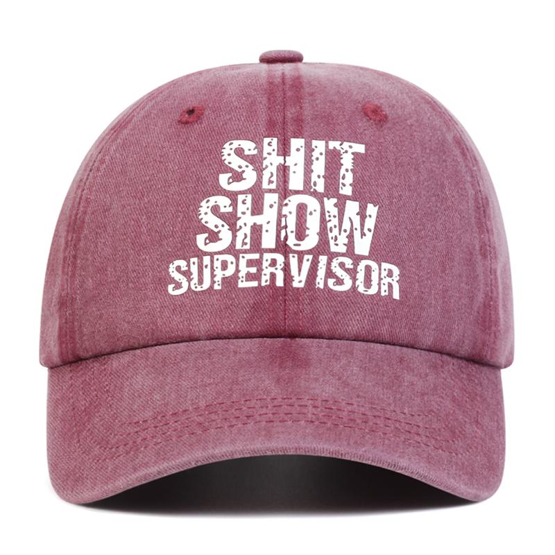 

Унисекс Принт ШИТ-ШОУ НАДЗИРАТЕЛЬ Бейсболки для стирки Весна и Осень Уличные Регулируемые Шляпы Солнцезащитная Шляпа