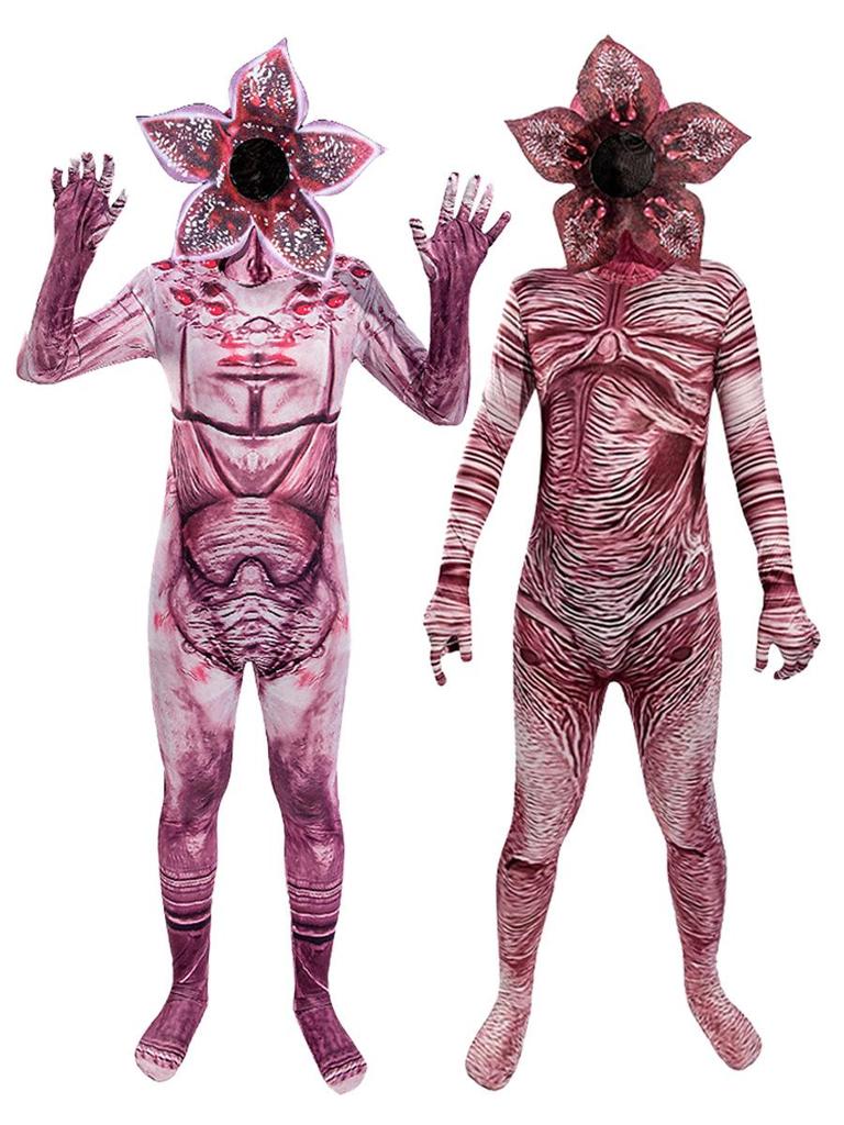 Zombie Party Man-Eating Flower Cosplay Costume - Knitted Halloween Jumpsuit