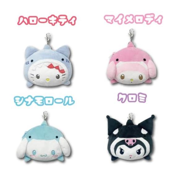 Hatayama Shoji Sanrio Face Reel Pass Sea H13 X 63203246 Case, Kuromi, Creatures, Approx. W15cm,