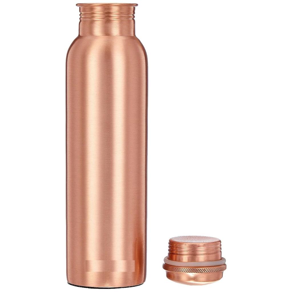 Kupferwasserflasche | 100% Reines Kupfer | Auslaufsicher & Rostfrei | für Zuhause, Schule & Büro | Mattes Finish | 950 ml | 2er-Set