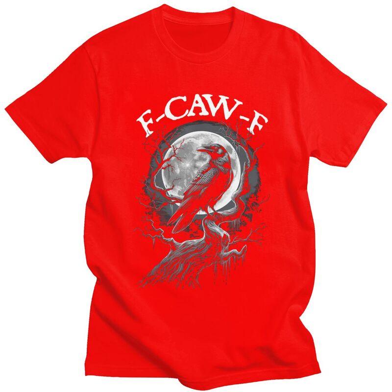 

F Caw F Funny Black Bird Black Crow T Shirt Men Women Short Sleeves Graphic Tee Shirt Streetwear Summer 100 Cotton Tee Tops S