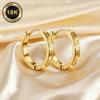 Goldene Elegante 18K Vergoldete Edelstahl-Creolen | 14mm, Hypoallergener 83.48gal Stift, Verschleißfest, Lichtbeständig, Klassischer Einfacher Stil